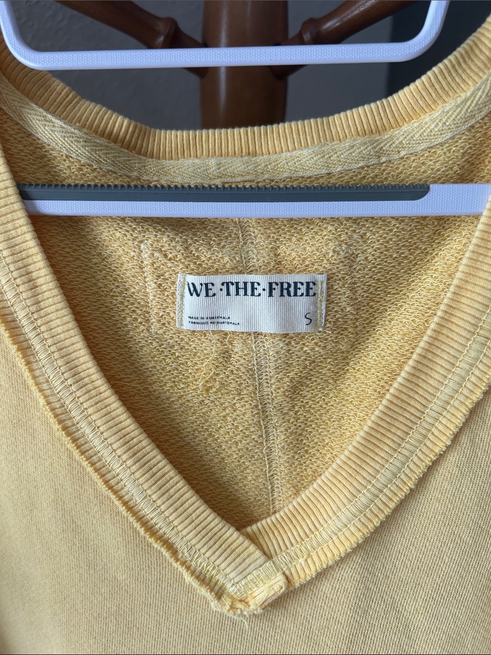 We The Free Pale Yellow V-Neck Sweater - Picture 3 of 3